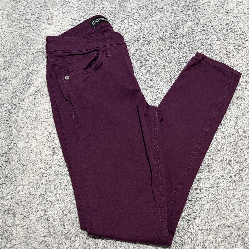 Express Deep Purple Jegging Pants